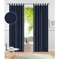 OTTO home Vorhang Raja (2 St), Schlaufen, blickdicht, Polyester, 2er-Set, Bestseller, einfarbig, modern, pflegeleichte Mikrofaser