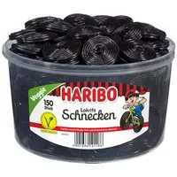 HARIBO Süßigkeit, Haribo Lakritz Schnecken 150 Lakritzschnecken würzig frisch 1500g