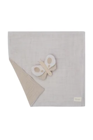 Leevje Kuscheltuch aus Musselin mit Schmetterling
