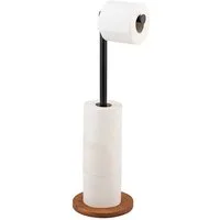 WENKO Toilettenpapierhalter Modell 2-in-1 Serro, 2 in 1, mit Ersatzrollenhalter, Höhe: 55 cm