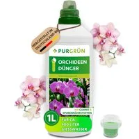 Purgrün Blumendünger Orchideen Dünger, NPK 7+5+6, für Blütenpracht, 1L, Flüssigdünger, 1-St., 1 Liter