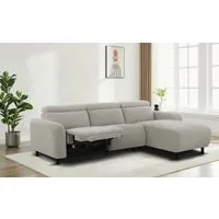 OTTO home Ecksofa SKAANE Struktur, L-Form, 274 cm, manuelle/elektrische Relaxfunktion, rundes Design, Kopfteilverstellung, Federkernpolsterung