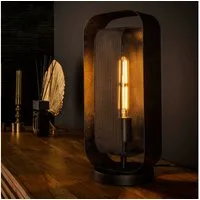 famlights Tischleuchte famlights, Tischleuchte Orson in Altsilber E27