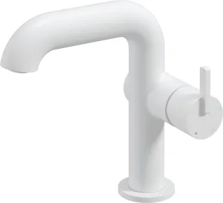 Neuesbad Serie 600 Waschtischarmatur mit geradem Auslauf ohne Ablaufgarnitur, Oberfläche: weiss matt NB1BQS_A24M1