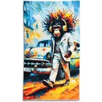 ESPiCO Strandtuch Monkey Oldtimer, Frottee-Velour (1-St), Schimpanse, Affe, Cuba