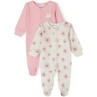 MINOTI Schlafoverall Schlafanzüge mit Print, 2-er Pack (0-24m) (2-er Pack)