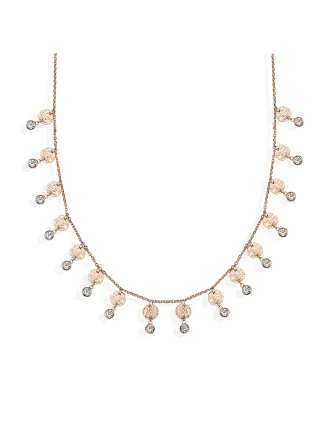 Dkeniz Anhänger mit Kette 925/- Sterling Silber rosévergoldet Doppel Fundament Silberkette