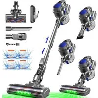 Adormii Akku-Hand-und Stielstaubsauger Akku Staubsauger, 50000Pa/60Min/1.6L Staubsauger Kabellos, HEPA*4, Anti-Tangle-Bürste, 5-in-1 Cordless Vacuum Cleaner, Akkustaubsauger für Tierhaare, Hartböden, Teppiche, 5-in-1 Staubsauger für Tierhaare,Hartböd