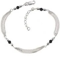 Firetti Fußkette Schmuck Geschenk Silber 925 Körperschmuck Panzerkette Kristalle, mit Kristallstein