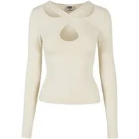 URBAN CLASSICS Langarmshirt Urban Classics Damen Ladies Crossed Cut Out Longsleeve (1-tlg)