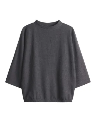 Opus - Shirt mit Waffelstruktur - Siconi grau - Gr. - 36