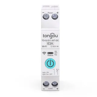 Tongou Tuya DC WIFI Smart Circuit Breaker 1P 63A DIN Rail for Smart Home Wireless Remote Control Switch Voice Control wi