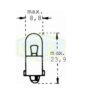 Auto-Lampe 12V 2W BA9