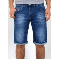 ESRA Jeansshorts Herren kurze Jeanshose mit Stretch Jeans Shorts Hose Herren Jeans Shorts Sommerhose kurze Jeans Herren Capri Jeans Stretch