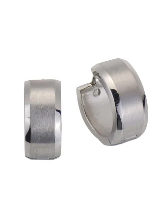 Zeeme Stainless Steel Klappcreolen Edelstahl matt Ø 16mm