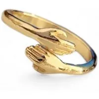 Eyecatcher Fingerring Verstellbare Umarmungsringe aus Kupfer in Gold- und Silberfarben HUG, Offener Ring, Hug Ring