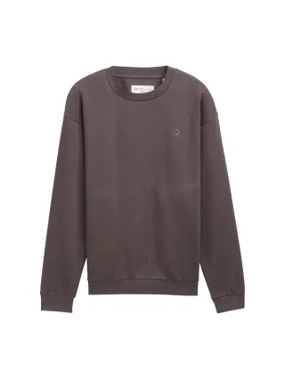 Denim Tom Tailor - Sweatshirt mit Logo-Print pavement grey - Gr. - XXL