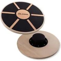 Lacers Balanceboard Petrolline rutschfestes Balance Board aus Holz 40cm Durchmesser, rutschfest, verbessert die Koordination, Körperspannung & Motorik