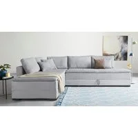Home affaire Ecksofa Night & Day L-Form, B: 321 cm, mit Dauer-Schlaffunktion 180x200 cm, Bettfunktion, Bettkasten, Topper & 3 Zierkissen, Boxspringbett in Cord