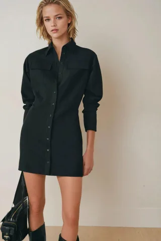 Mini-Hemdkragenkleid