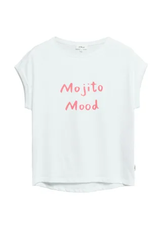 s.Oliver Red Label - T-Shirt mit Frontprint weiß - Gr. - 44