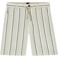 BOSS ORANGE Stoffhose BOSS Men Orange natur, Casual, Leinen, Gestreift, Regular Fit