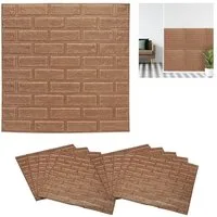 relaxdays 3D Wandpaneel Wandpaneele Steinoptik im 10er Set, BxL: 70x0.5 cm, 4900 qm, (10er Set, 10-tlg., 10er Set) Bronze