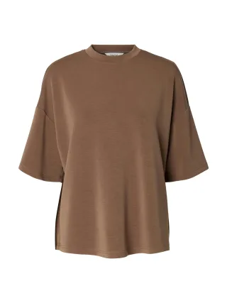 selected women - SLWOVERSIZED TENNY TEE NOOS Chocolate Chip - Gr. - XL