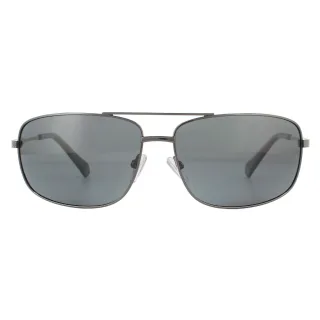 Polaroid Rectangle Mens Dark Ruthenium Grey Polarisierte Sonnenbrille