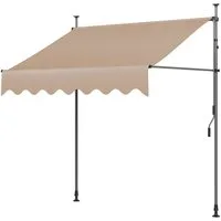 TLGREEN Klemmmarkise,Balkonmarkise,Sonnenschutz mit Handkurbel, (Wasserdicht UV-beständig Höhenverstellbar) UV-Beständig,Höhenverstellbar