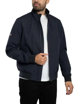 Superdry Nylon Harrington Jacke, Blau