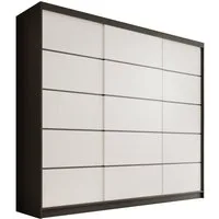 MOEBLO Schiebetürenschrank Velora 250 (Moderner Kleiderschrank mit 3 Schiebetüren, großem Stauraum, Schrank Garderobe Schiebtüren Schlafzimmer) (BxHxT): 250 x 215 x 58 cm