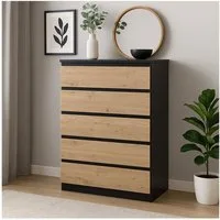 HTI-Living Kommode Kommode mit 5 grifflosen Schubladen (Stück, 1 St., 1 Kommode), Anrichte Sideboard Schrank