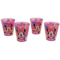 Disney Minnie Mouse Becher Kinder Becher Set 4 teilig 285 ml aus Polypropylen, 4-tlg.