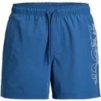 Jack & Jones PlusSize Badeshorts JPSTMAUI WAVE LOGO SWIM SHORTS SN PLS Kunstfaser, mit elastischem Bund, normal geschnitten