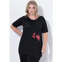 MIAMODA T-Shirt T-Shirt A-Linie Frauen-Motiv Glitzersteinchen