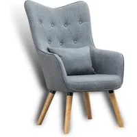 ESTEXO Sessel Fernsehsessel Relaxsessel mit Kissen Lese Stoff Polsterstuhl Grau