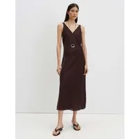 someday Midikleid Qova pure aus Satin mit schimmernder Oberfläche Fließende A-Linie für elegante Looks
