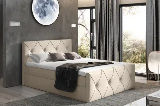 Boxspringbett Schlafzimmerbett LEWIS LUX 200x200cm in div. Farbvarianten