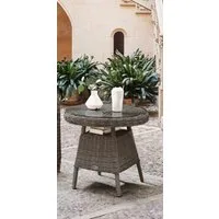 Destiny Gartentisch MALAGA, Ø: 60cm x H: 55cm, Aluminium, Polyrattan