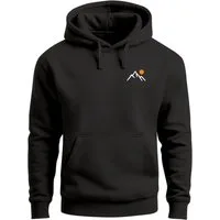 Neverless Hoodie Herren Hoodie Minimal Mountain Kapuzensweatshirt Logo Bergmotiv