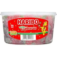 HARIBO Süßigkeit, Haribo Wilde Erdbeeren Sauer 150 Stück prickelnde Säure 1200g