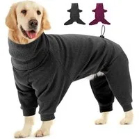 Coonoor Tierpullover Fleece Hundepullover Wintermantel weicher Hundepyjama mit Beinen, für große und kleine Hunde
