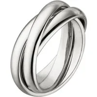 JOBO Fingerring Wickelring, verschlungen 925 Silber