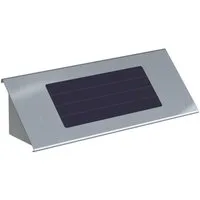 BASI Außen-Wandleuchte Hausnummernleuchte aus Edelstahl, solarbetrieben, Wandleuchte / Nachtleuchte für Hausnummern, 4 LED's, B185XH60XT50mm