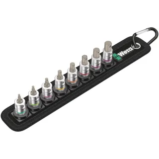 Wera Belt A 2 Zyklop Bitnuss-Satz Innensechskant, mit Haltefunktion, 1/4"-Antrieb, 8-teilig - 05003881001