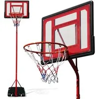 VENDOMNIA Basketballkorb Basketballkorb Basketballständer Basketballanlage (mit Ständer & Brett für Kinder & Jugendliche, höhenverstellbare Korbhöhe 230 - 305cm), Mobile Korbanlage mit Rollen für Indoor & Outdoor