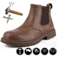 ARMORAX Leichte Sicherheitsschuhe mit Stahlkappe & Durchtrittschutz Sicherheitsstiefel Öl- & wasserabweisend, atmungsaktiv & flexibel