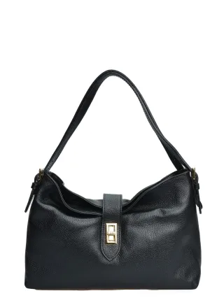 Anna Luchini Schwarz Rindsledertasche