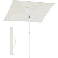 Sekey Sonnenschirm Rechteckig Höhenverstellbar Balkonschirm Knickbar, mit Schutzhülle, LxB: 180,00x125,00 cm, Sonnenschutz UPF50+, Kippbar, Höhenverstellbar Sonnenschirm Balkon